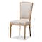 Baxton Studio Cadencia Oak Finish Wood and Beige Upholstered Dining Side Chair 133-7334 - alternate 7